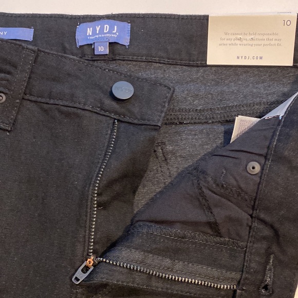 NYDJ SZ 10 Black Denim Skinny Jeans New D31 - Picture 11 of 16